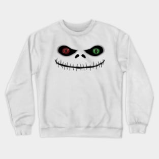 Funny Pumpkin Scary Evil Face Smile Crewneck Sweatshirt